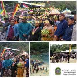 “GEBYAR BUDAYA SEDEKAH LAUT PANTAI GESING”