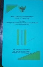 Peraturan Kalurahan Girikarto Nomor 11 Tahun 2022 tentang Anggaran Pendapatan dan Belanja Kalurahan 