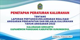 Penetapan PerKal tentang LPJ Realisasi APBKal 2022